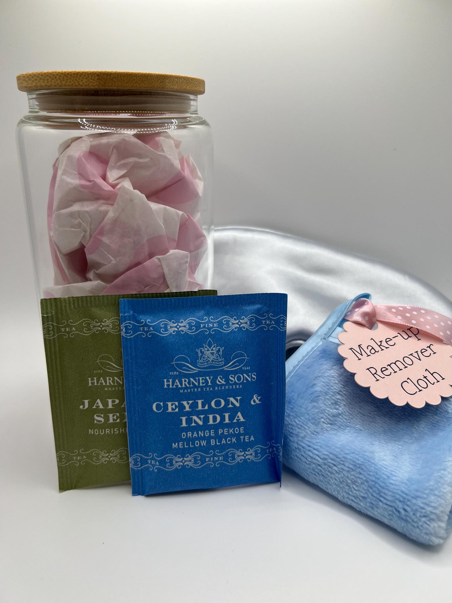 Self-Care Gift Box for Her: Water Bottle, Eye Mask & Trinket Tray
