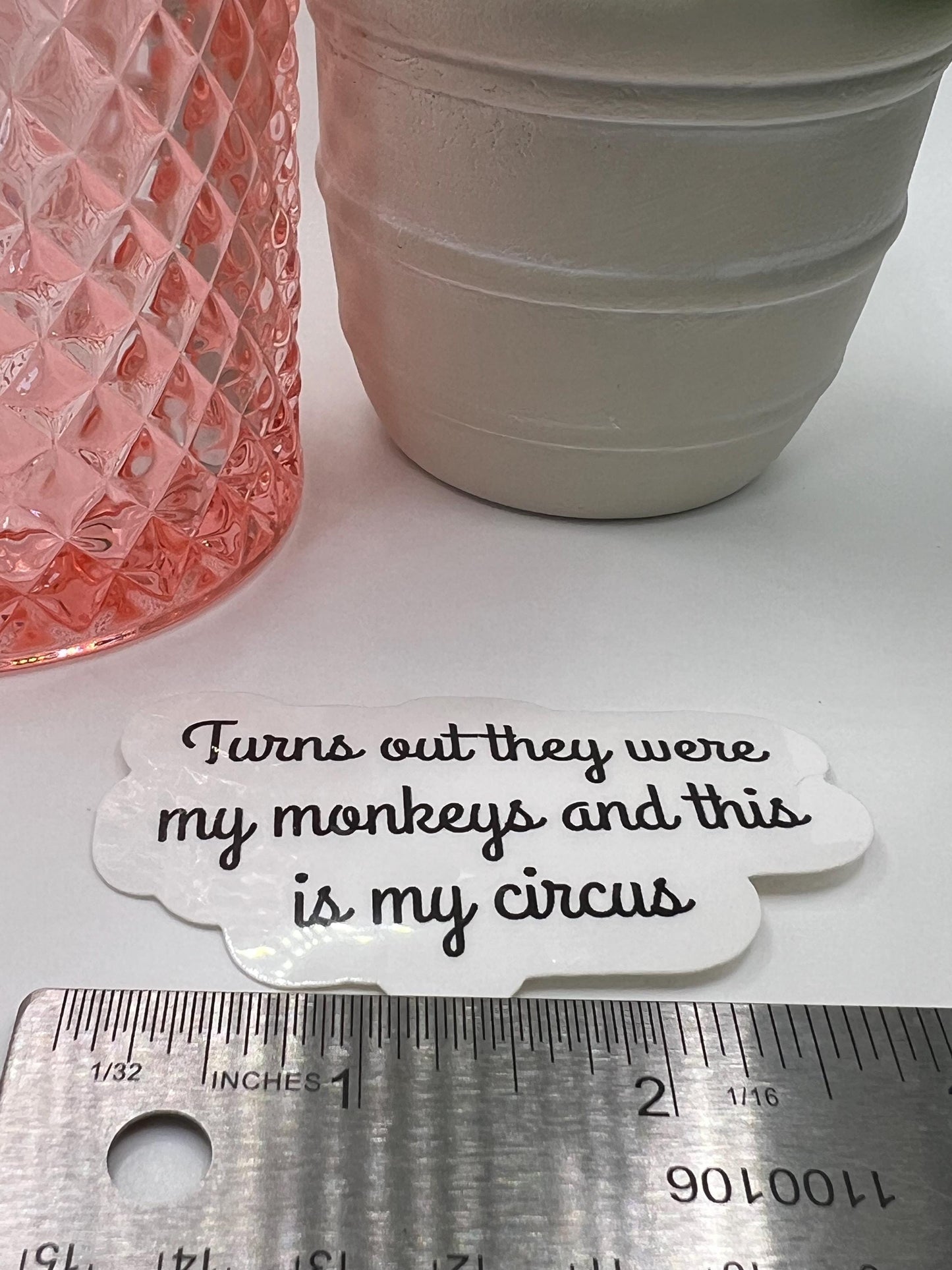 Turns out they were my monkeys and this is my circus sticker -water-resistant, water bottles, laptop, kindle, mug