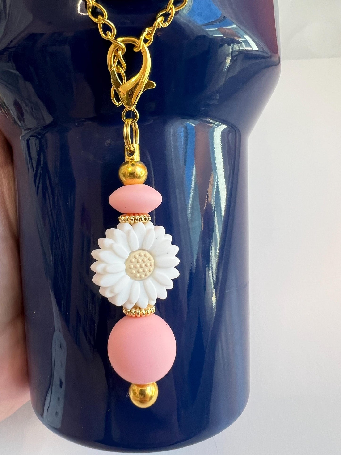 Stanley Tumbler Charm: Daisy Beaded Cup Accessory