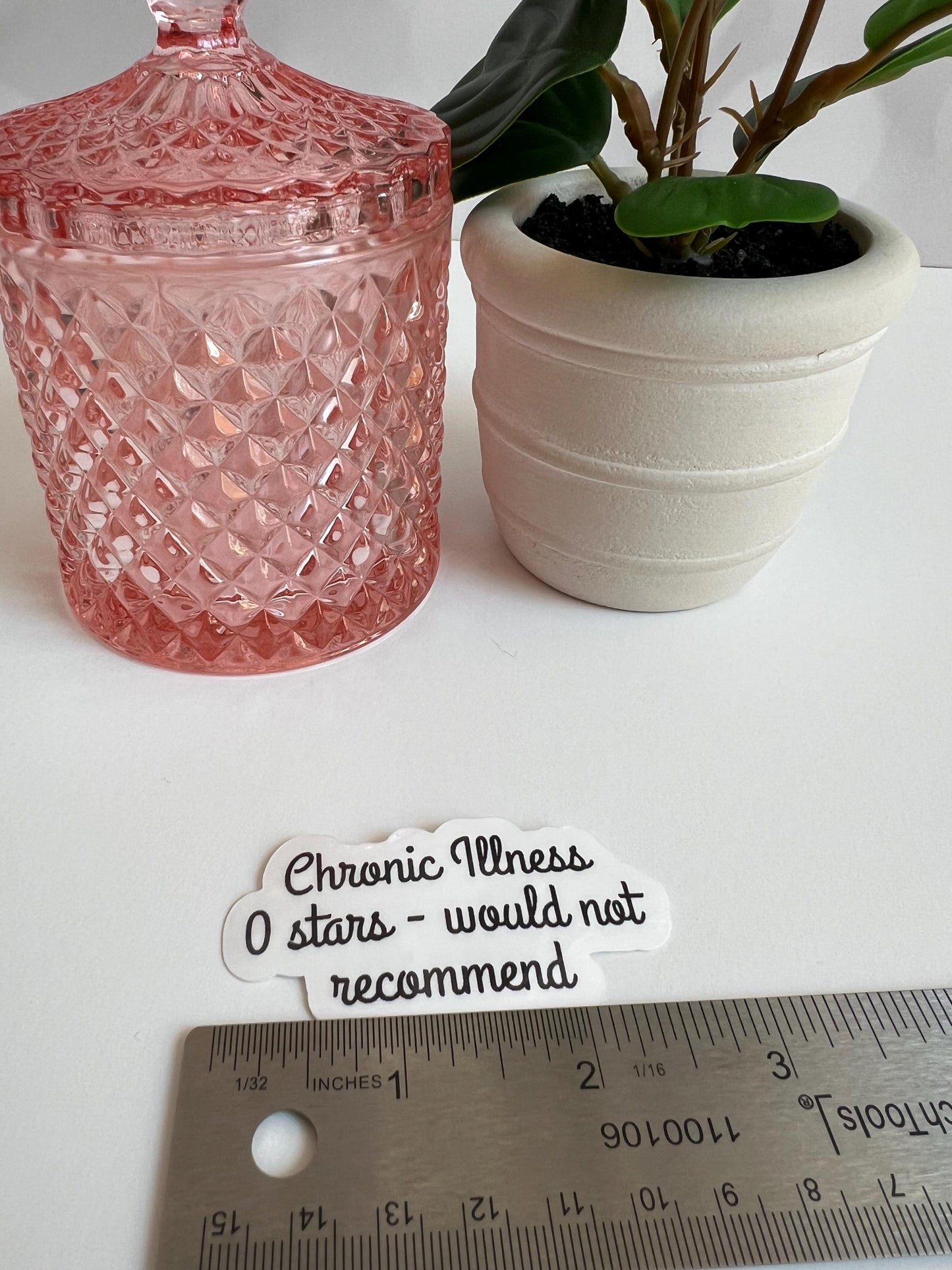 Chronic Illness - 0 Stars - Would Not Recommend sticker -water-resistant, water bottles, laptop, kindle, mug