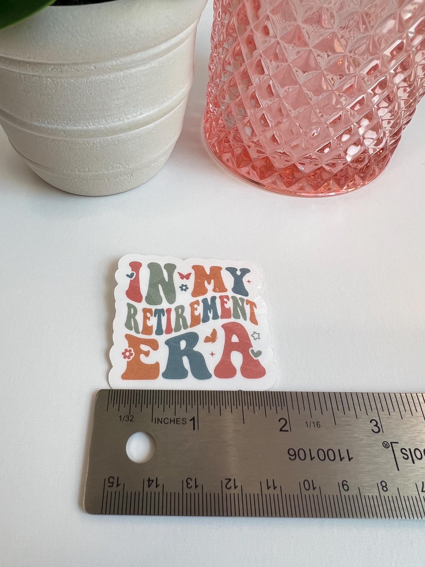 In My Retirement Era sticker -water-resistant, water bottles, laptop, kindle, mug