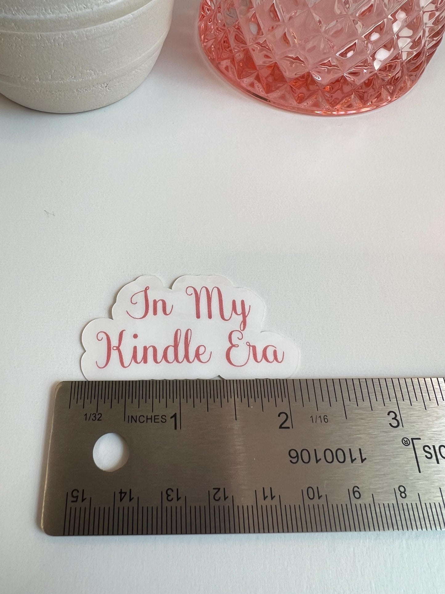 In My Kindle Era sticker -water-resistant, water bottles, laptop, kindle, mug