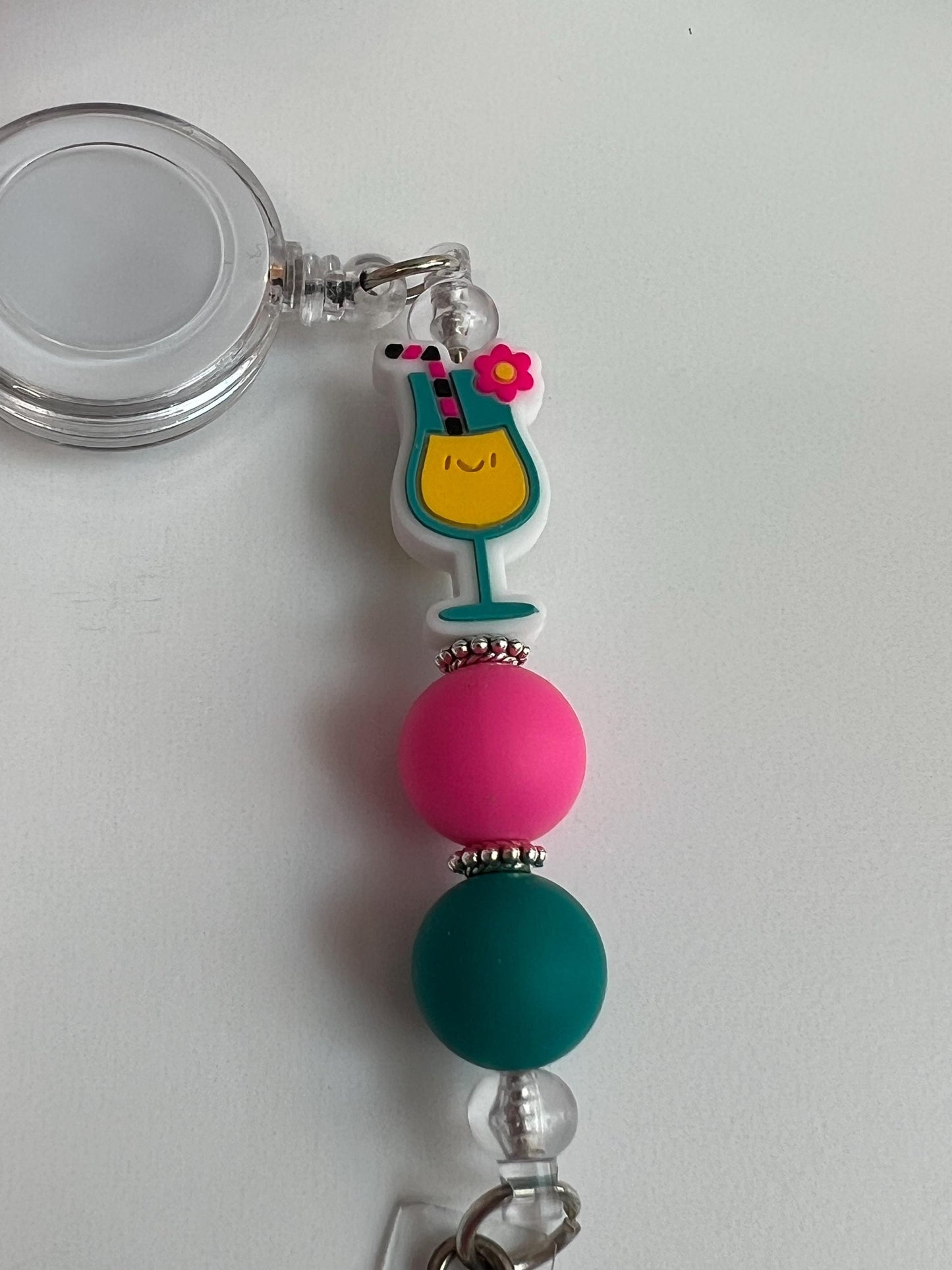 Fruity Drink Badge Reel: Cruise Vacation ID Holder