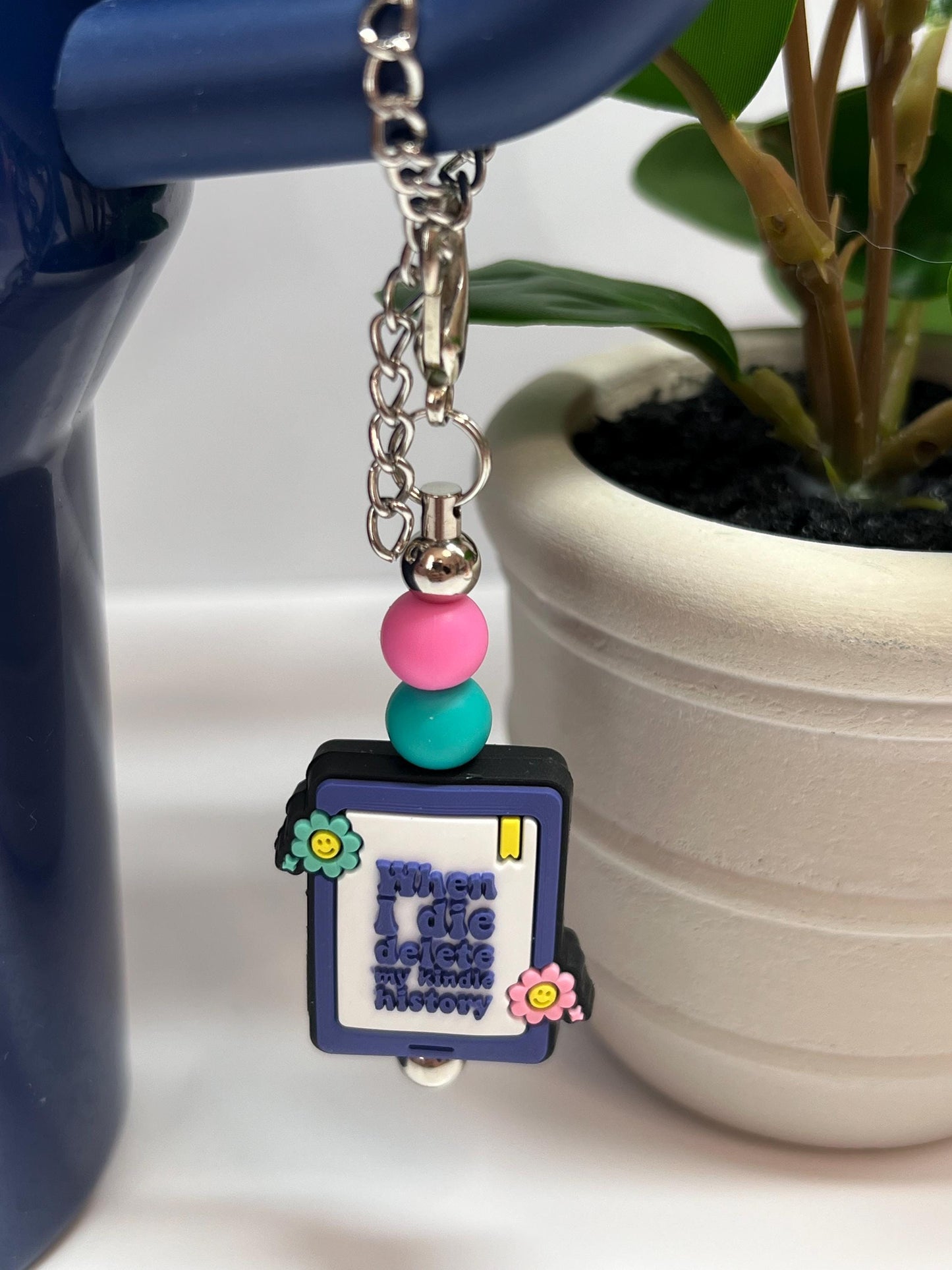 When I Die Delete My Kindle History Stanley/Bogg Accessory | Cup Charm | Tumbler | Bag | Decoration | Bag Charm | Purse Accessory | Backpack