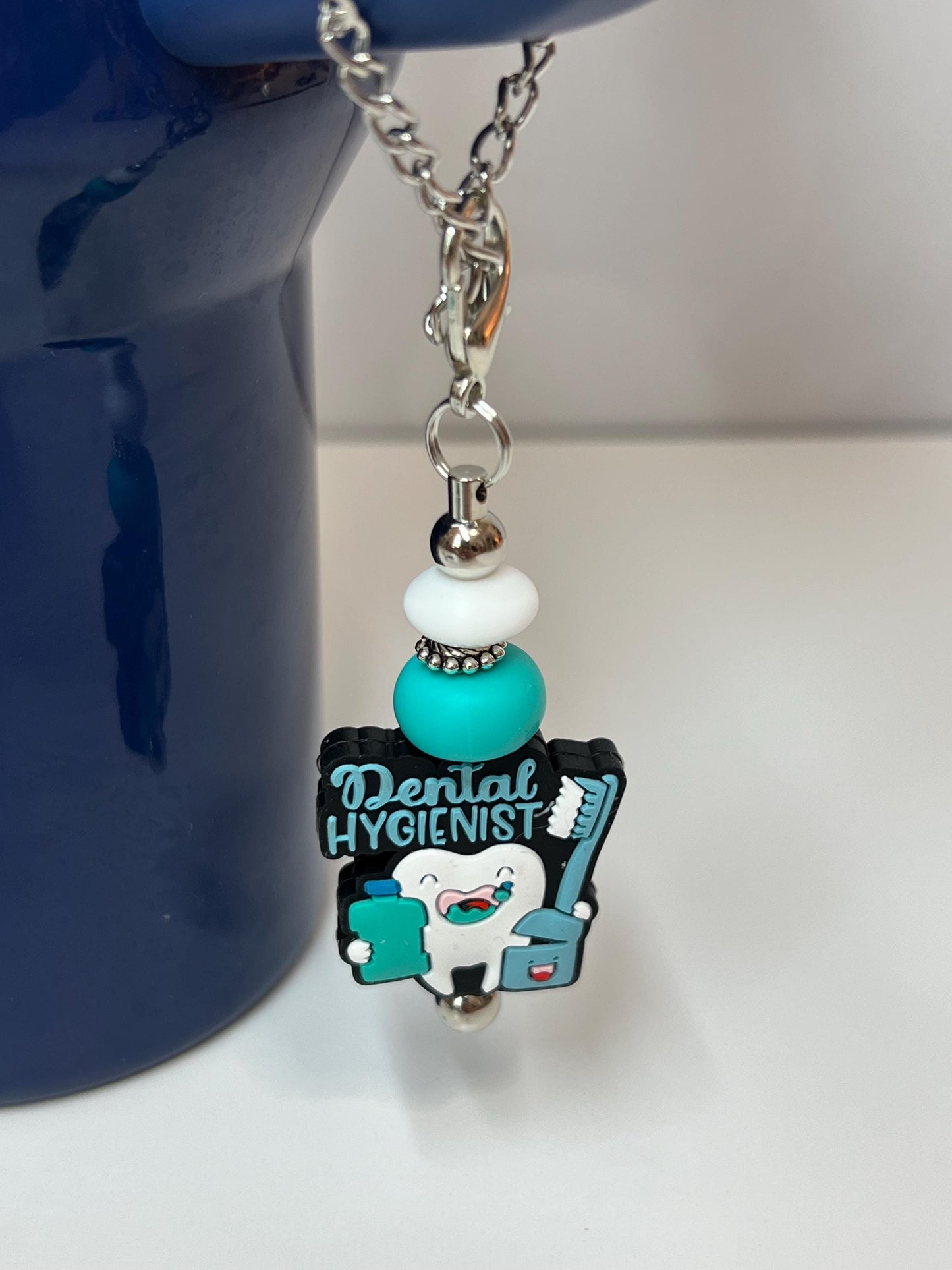 Dental Hygienist - Badge Reel, Keychain, Tumbler/Bag Charm - Stanley, Bogg, Gift, Medical