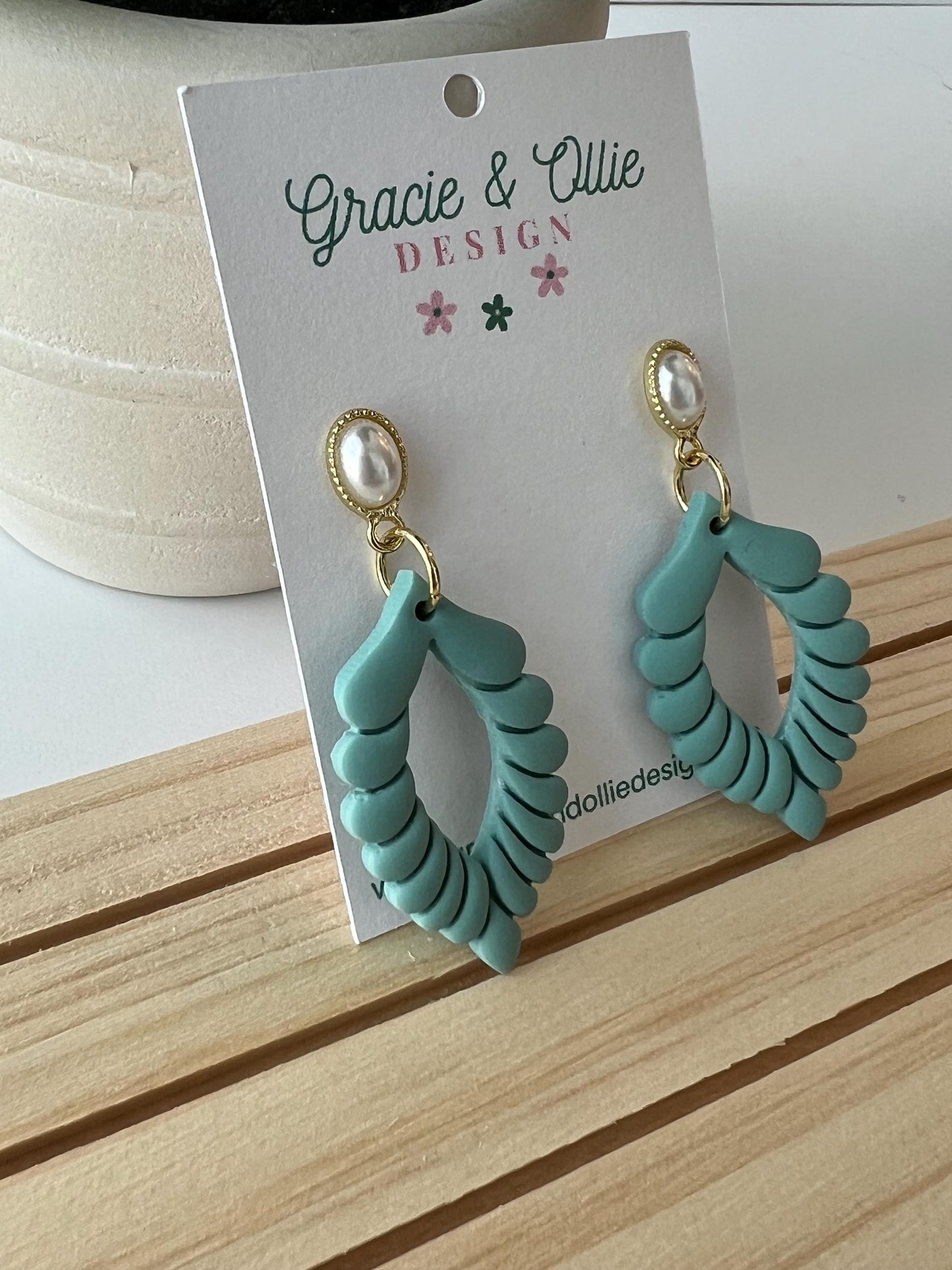 Handmade, Lightweight, Clay Earrings