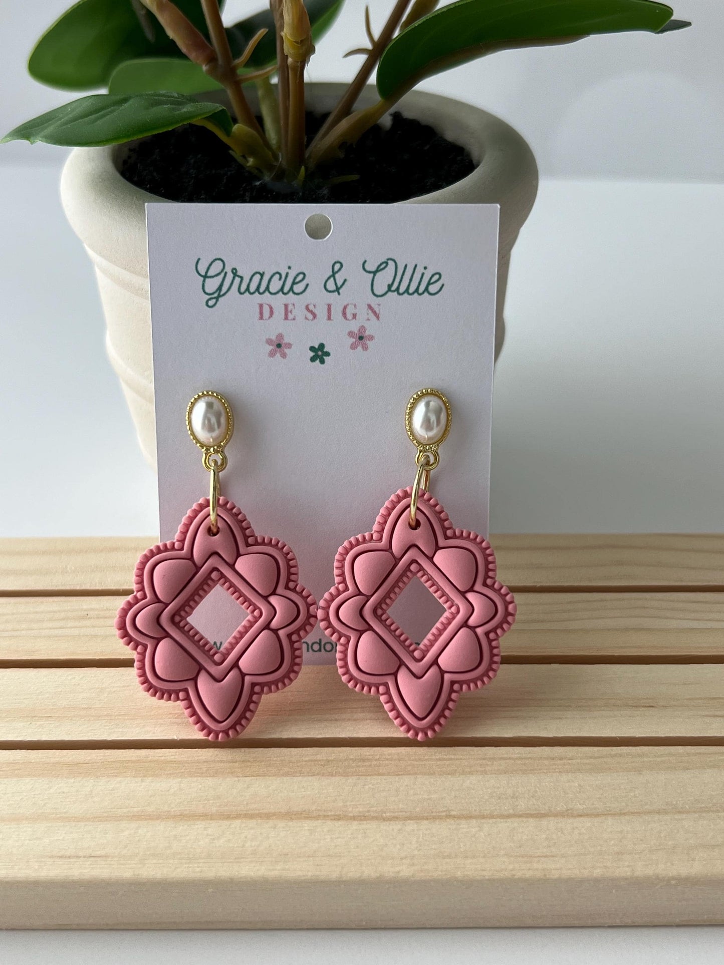 Handmade, Lightweight, Clay Earrings