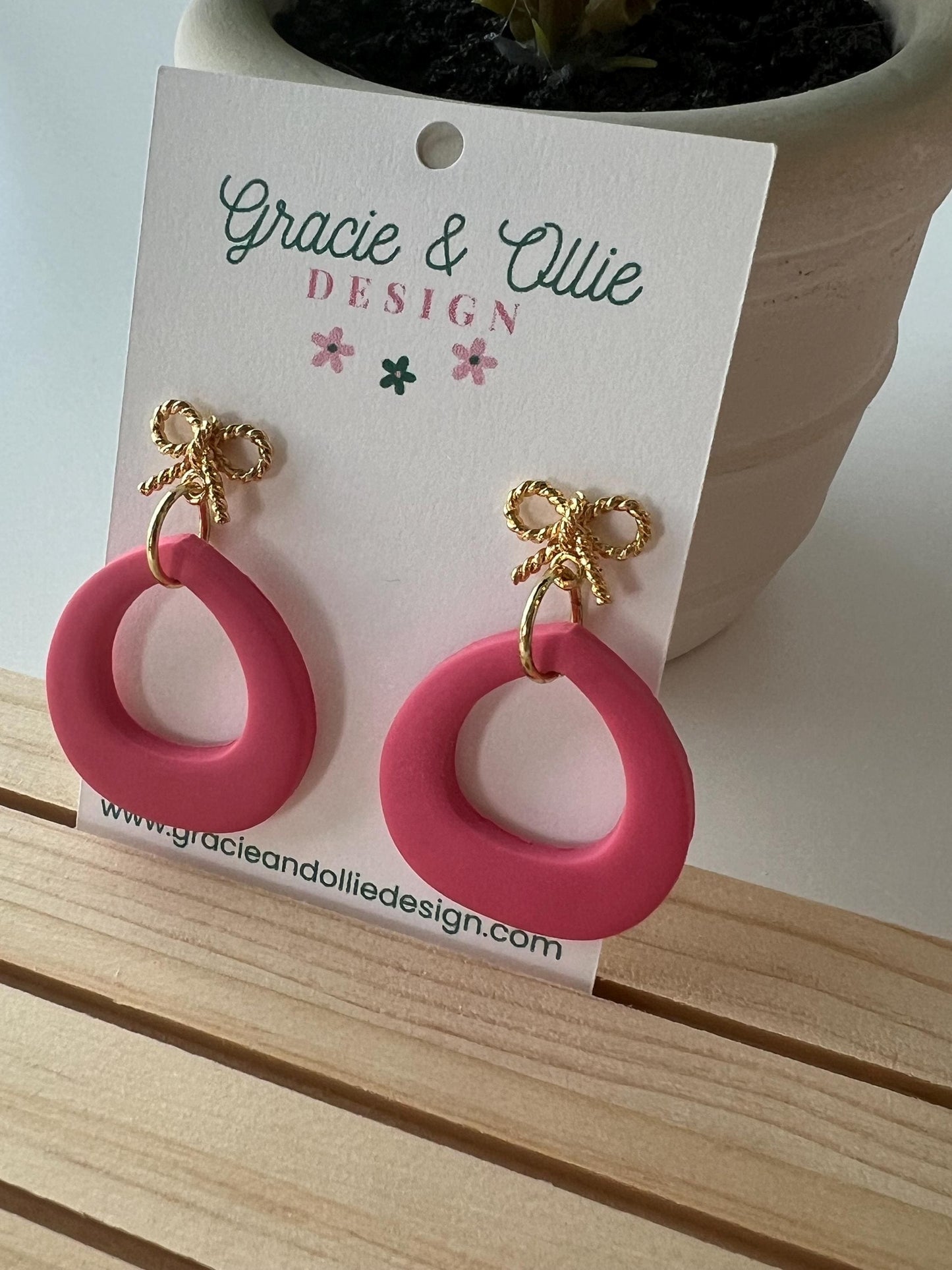 Handmade, Lightweight, Clay Earrings