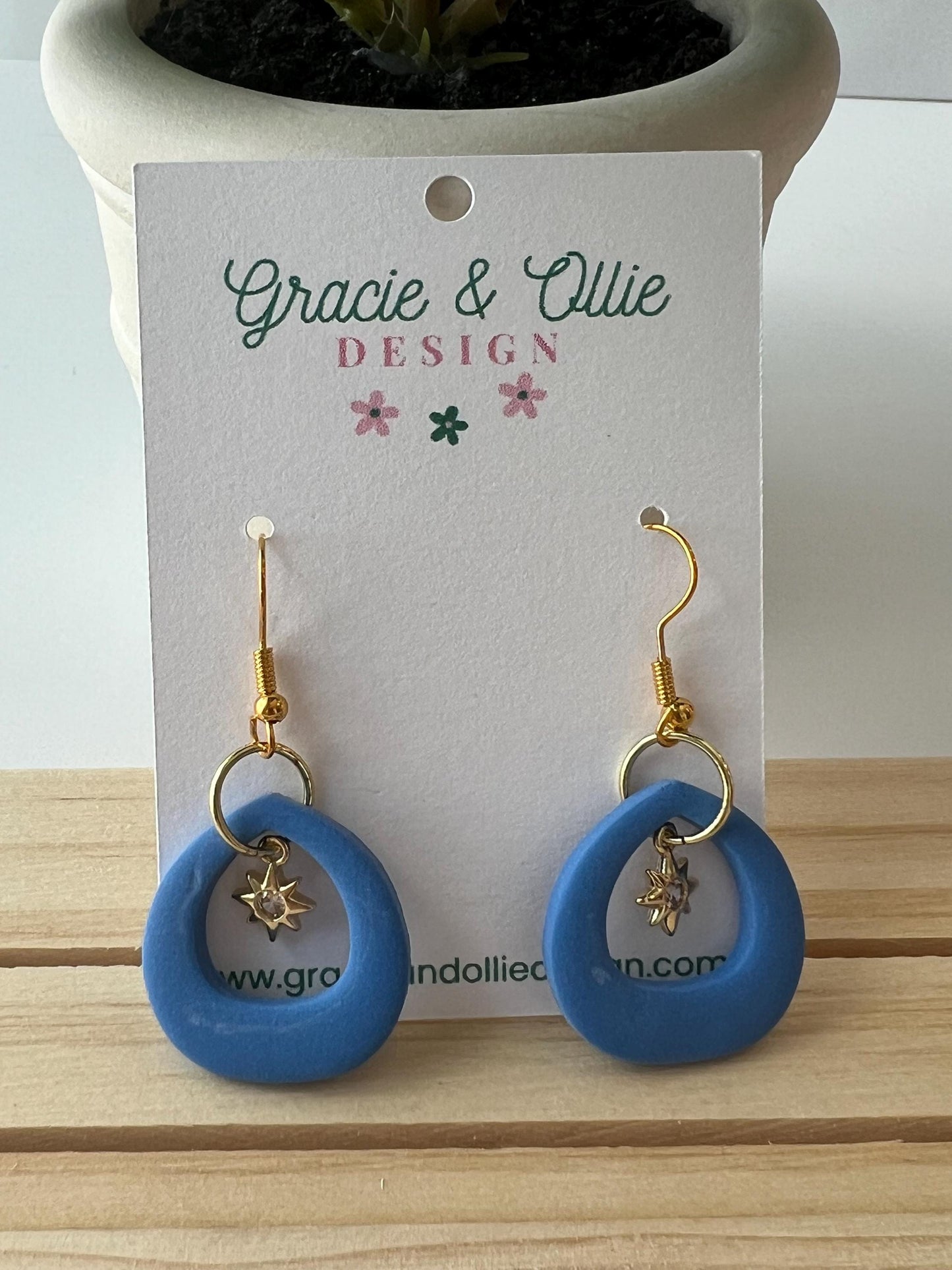 Handmade, Lightweight, Clay Earrings
