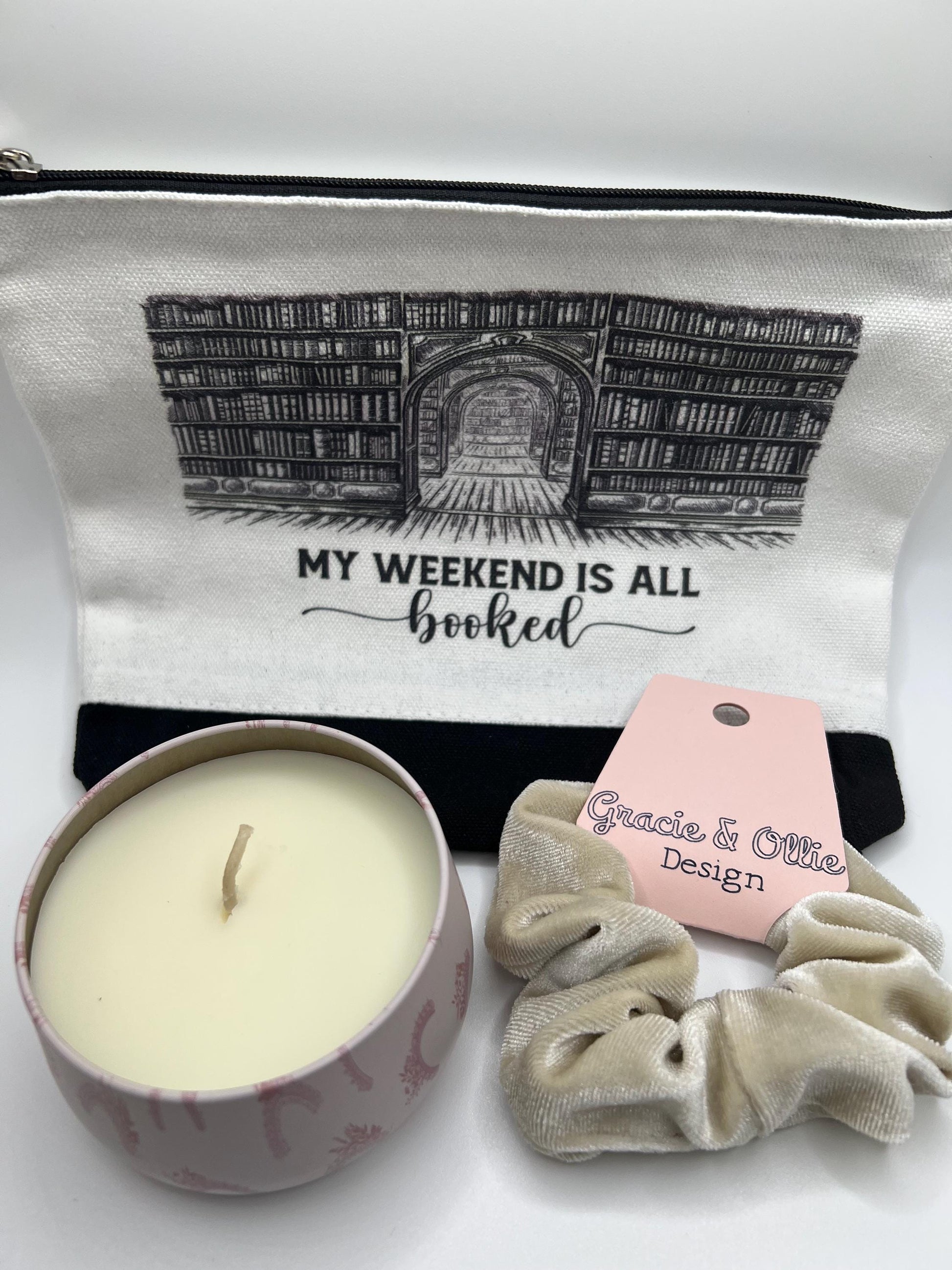 Book Lover Gift Box: Vanilla Candle, Tea, Notebook & More