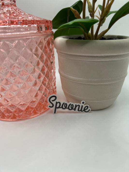 Spoonie Sticker - water-resistant, water bottles, laptop, kindle, mug, chronic illness, fibro
