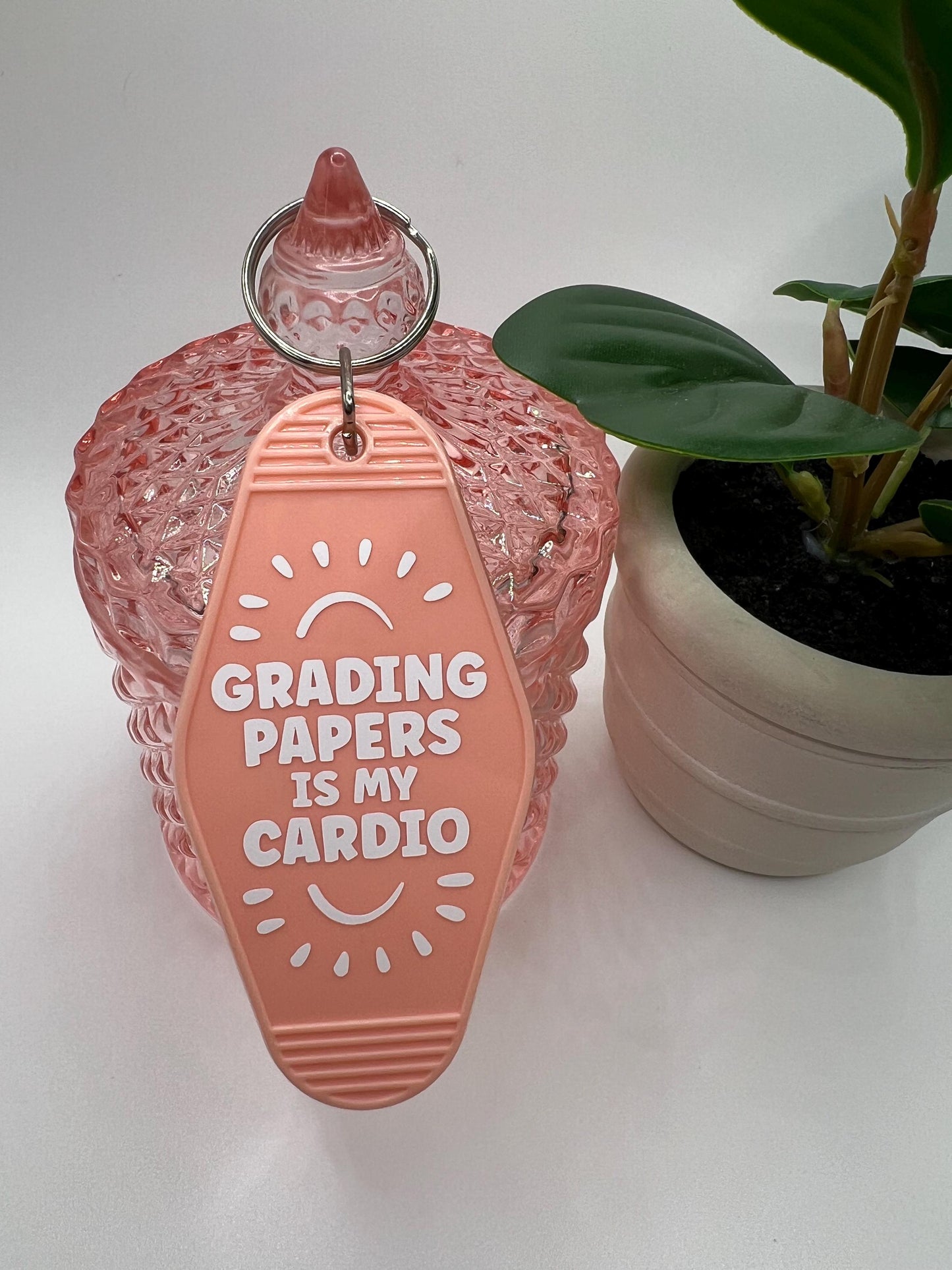 Grading Papers is my Cardio Motel Keychain | Gift for Her | Small Gift | Stocking Stuffer | Gift for Teacher
