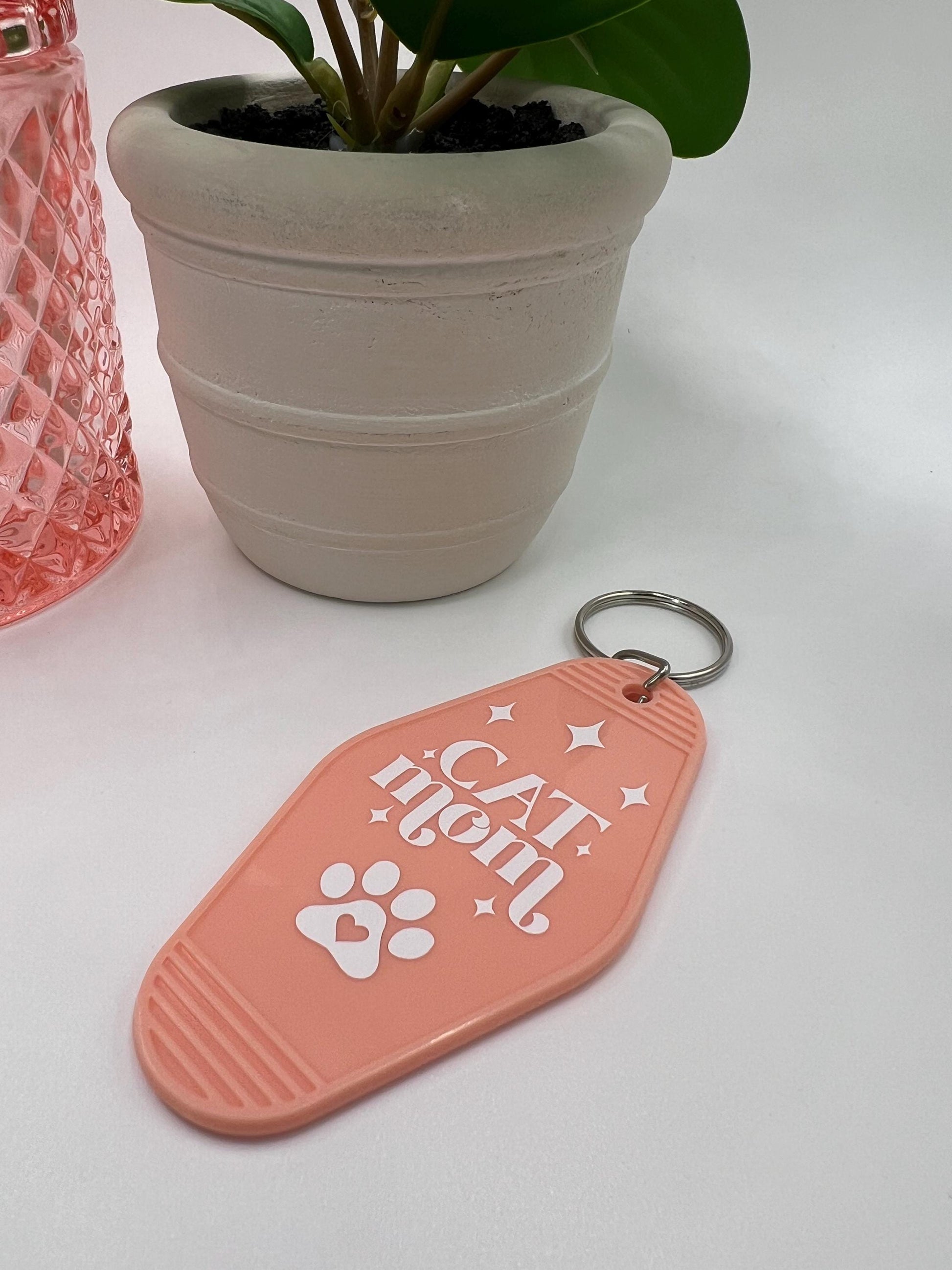 Cat Mom Motel Keychain: Fur Mama Gift