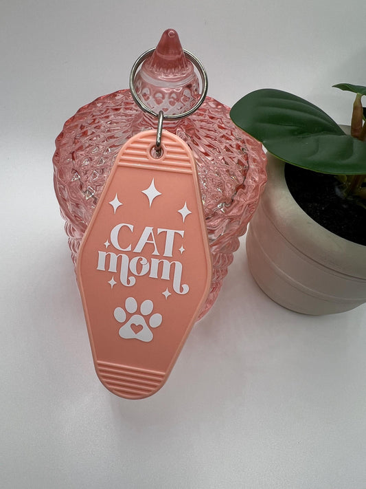 Cat Mom Motel Keychain: Fur Mama Gift