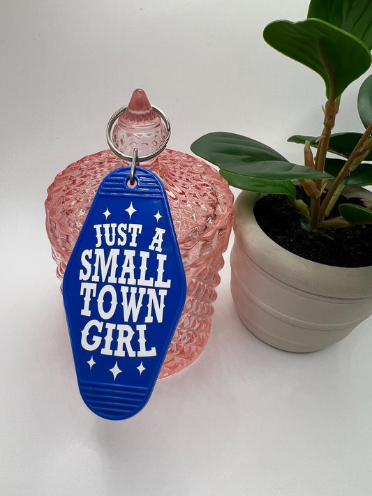 Small Town Girl Motel Keychain: 80s Nostalgia Gift