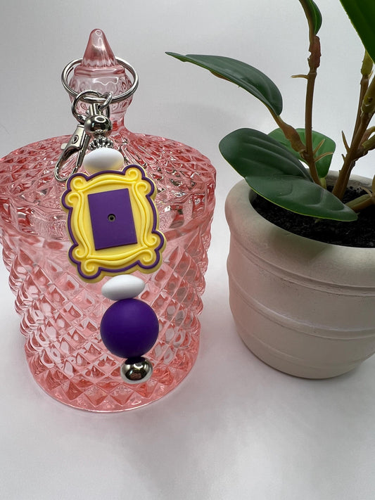 Friends Picture Frame Silicone Bead Keychain: Monica's Apartment Gift