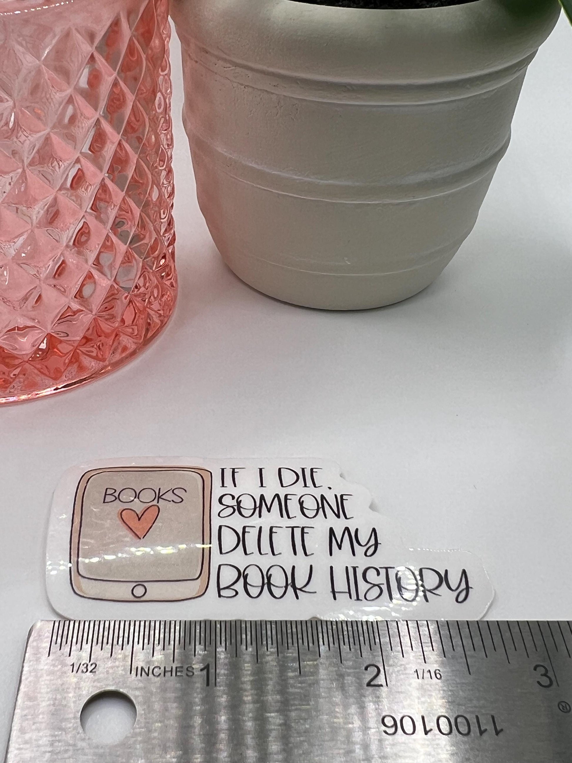 Delete my Book History sticker - water-resistant, water bottles, laptop, kindle, mug, kindle