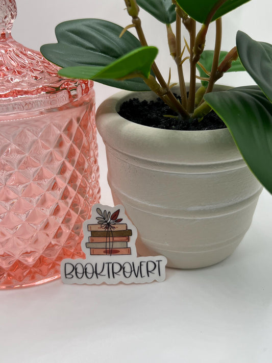 Booktrovert sticker - water-resistant, water bottles, laptop, kindle, mug