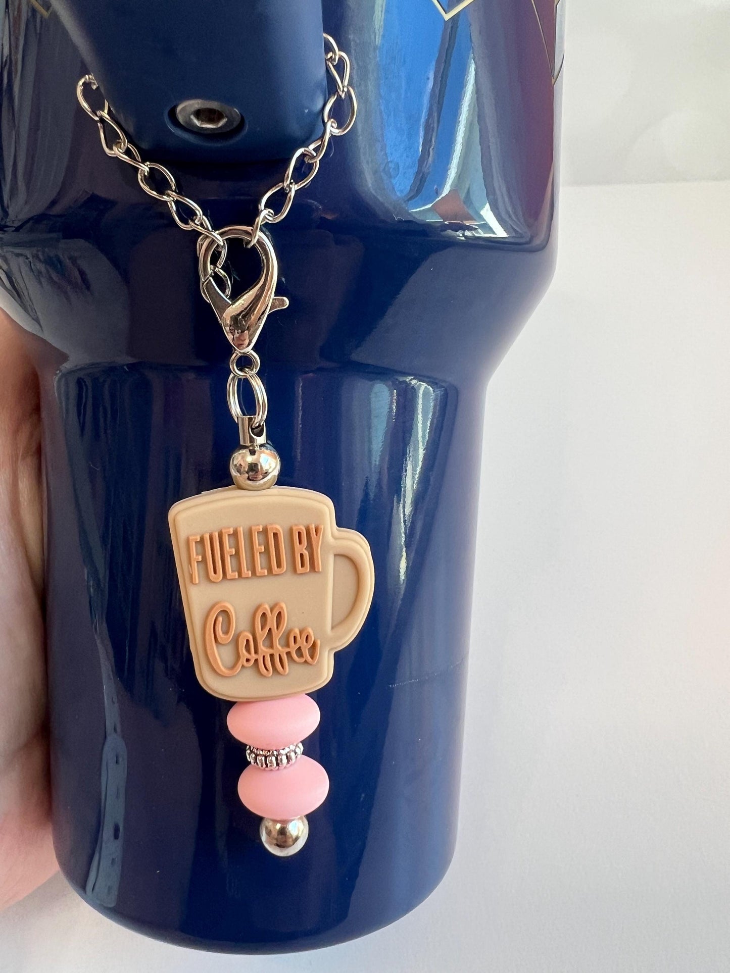 Stanley Tumbler Charm: "Fueled by Coffee" Cup Accessory