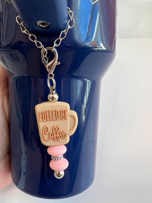 Stanley Tumbler Charm: "Fueled by Coffee" Cup Accessory