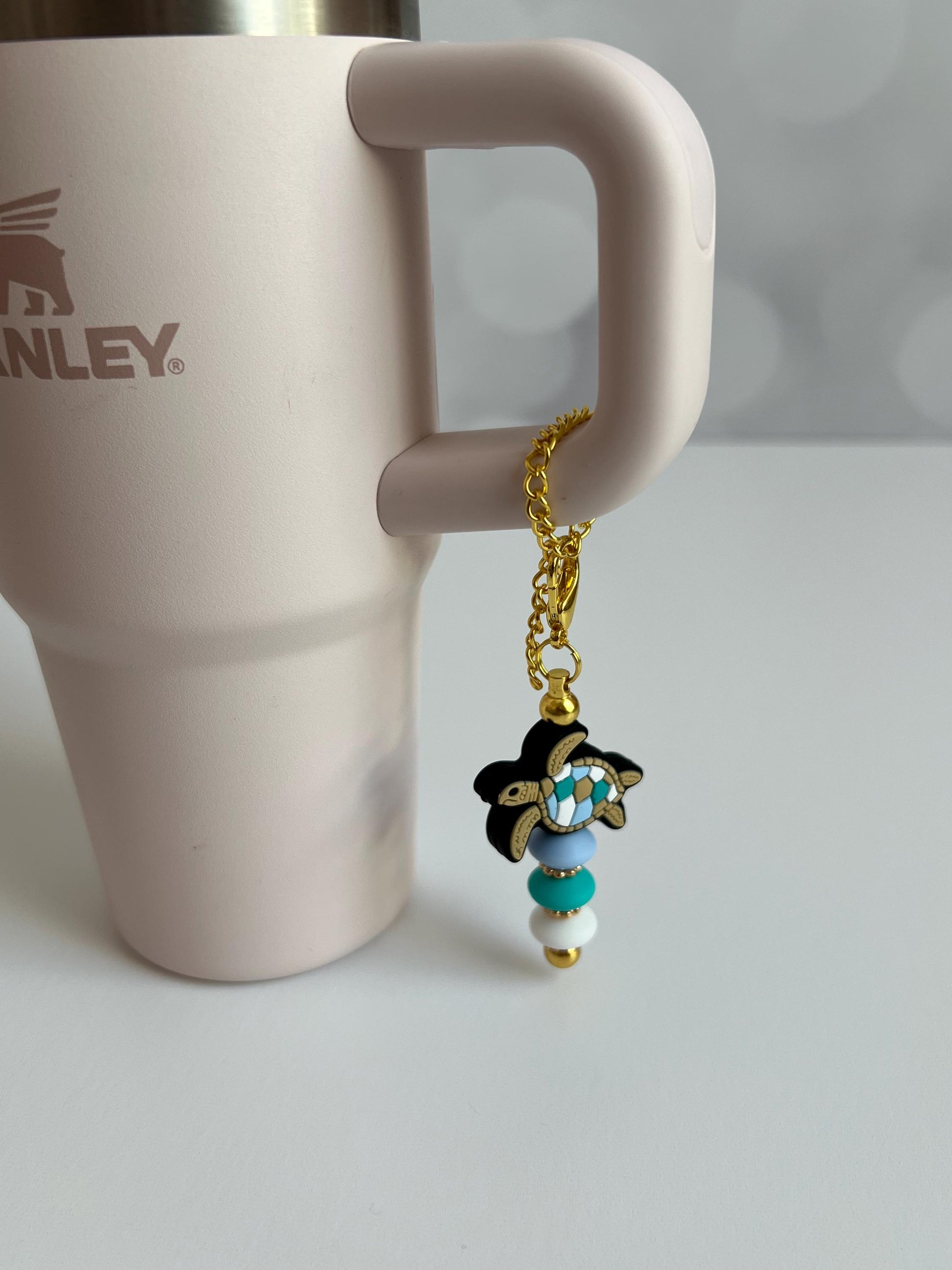 Stanley Tumbler Charm: Turtle Beaded Cup Accessory