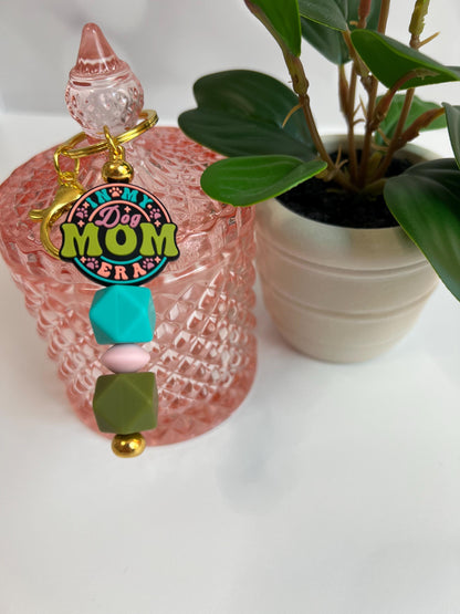 Dog Mom Era Silicone Bead Keychain: Bag Charm, Stocking Stuffer