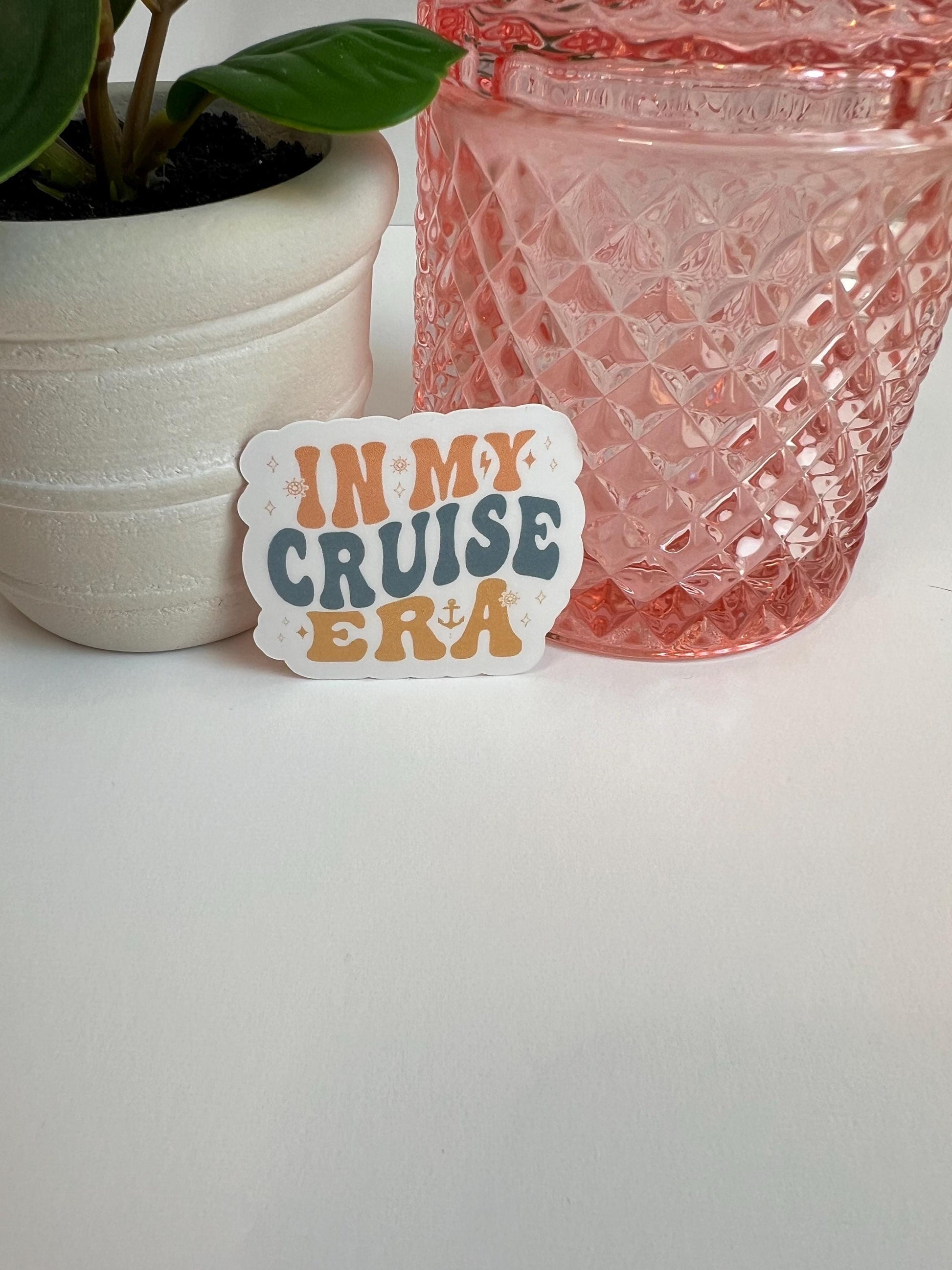 In My Cruise Era sticker -water-resistant, water bottles, laptop, kindle, mug