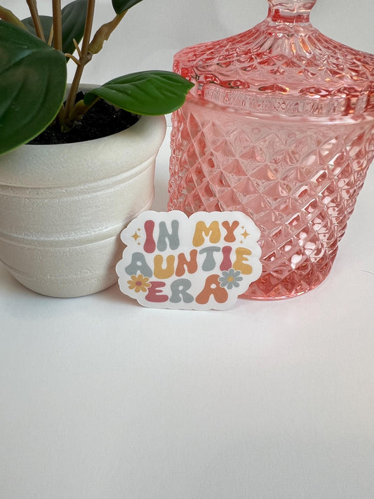 In My Auntie Era sticker -water-resistant, water bottles, laptop, kindle, mug