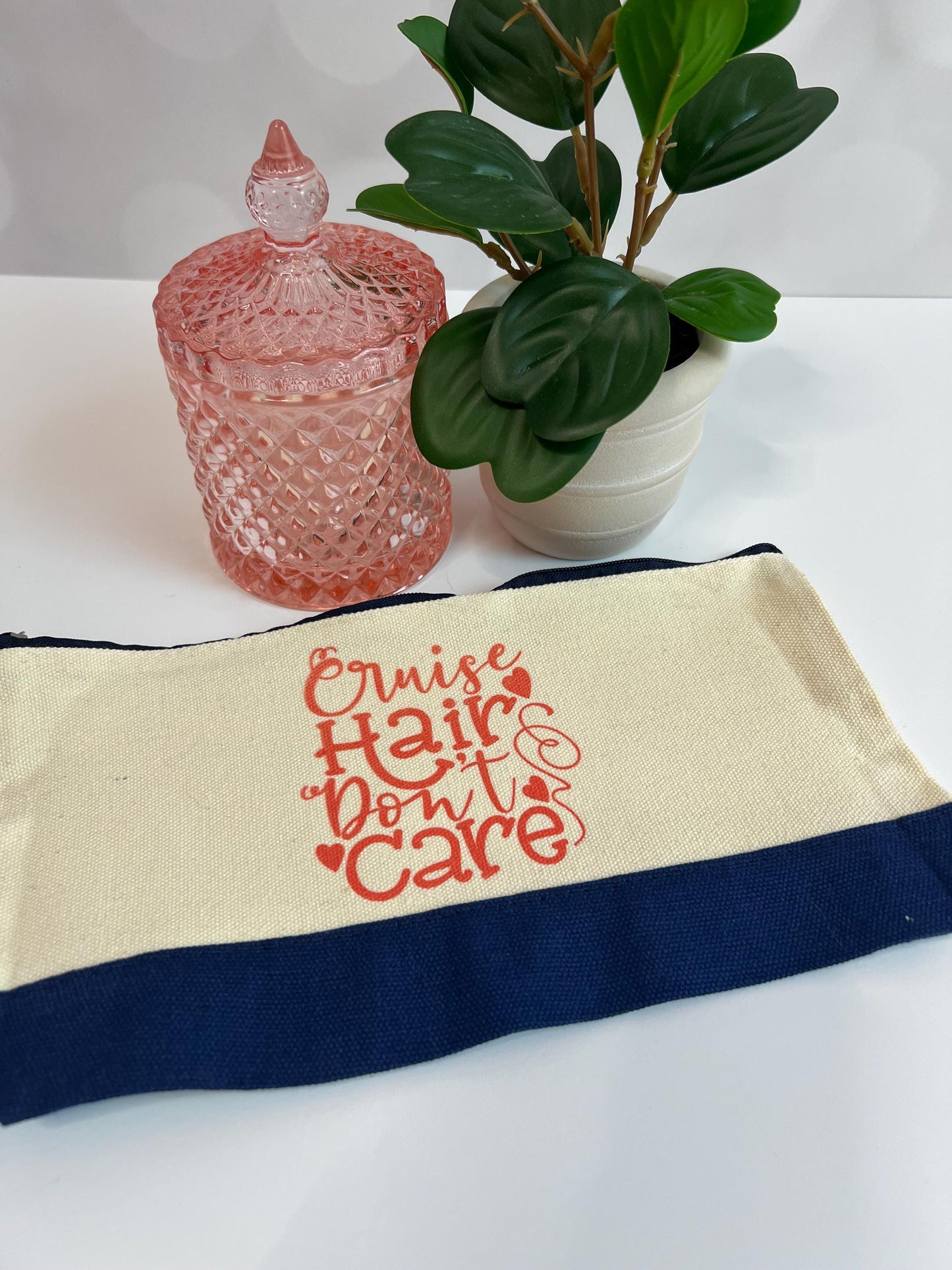Cruise Essentials Makeup Bag: "Cruise Hair Don't Care" Wristlet