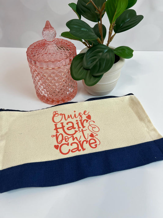 Cruise Essentials Makeup Bag: "Cruise Hair Don't Care" Wristlet