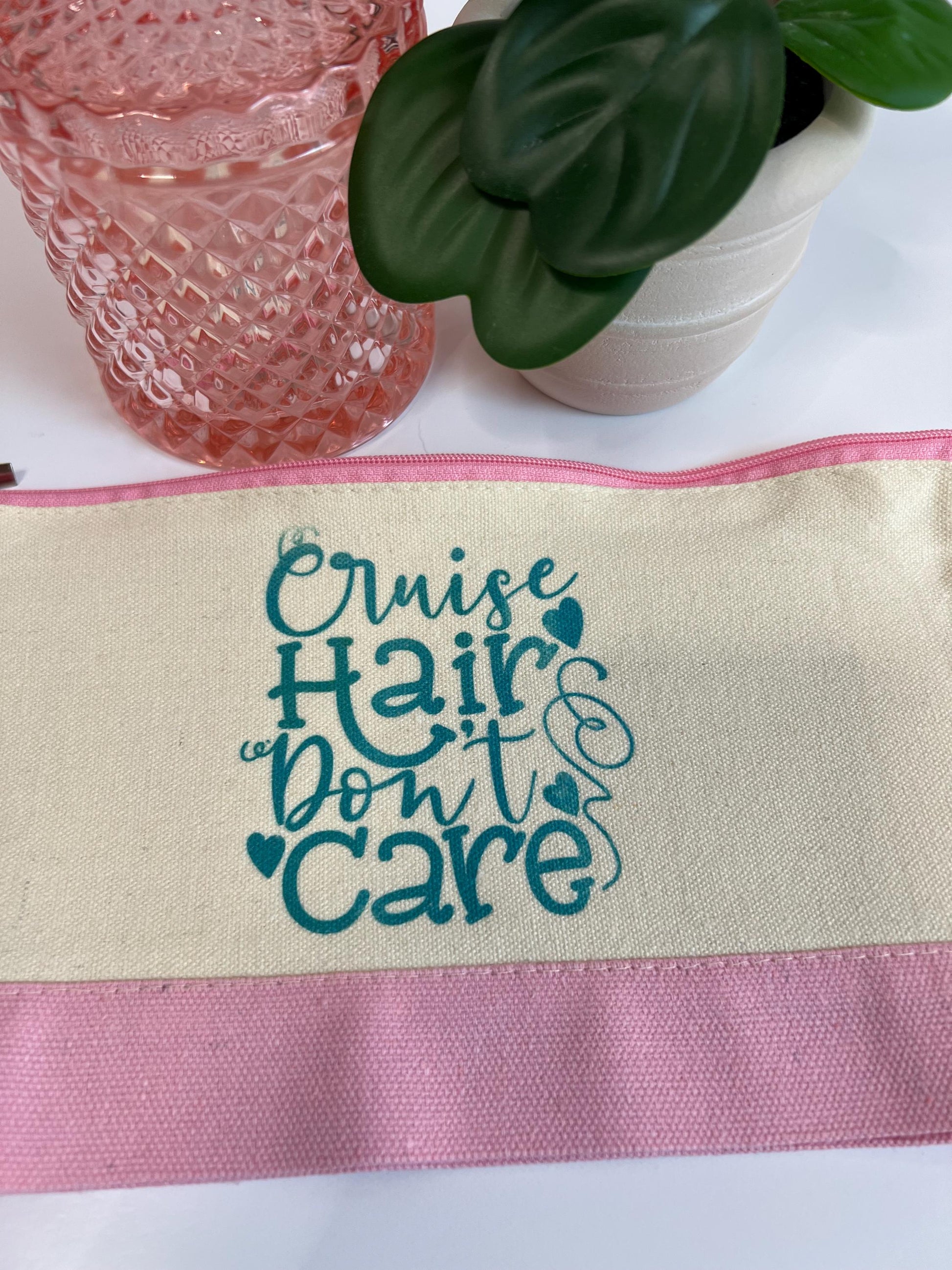 Cruise Essentials Makeup Bag: "Cruise Hair Don't Care" Wristlet