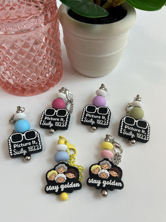 Golden Girls Stanley/Bogg Bag Charm: "Picture It, Stay Golden"