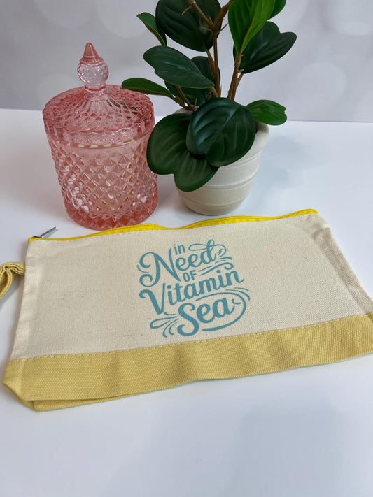 Vitamin Sea Makeup Bag: Cruise Vacation Wristlet
