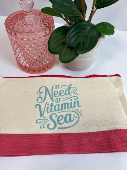 Vitamin Sea Makeup Bag: Cruise Vacation Wristlet