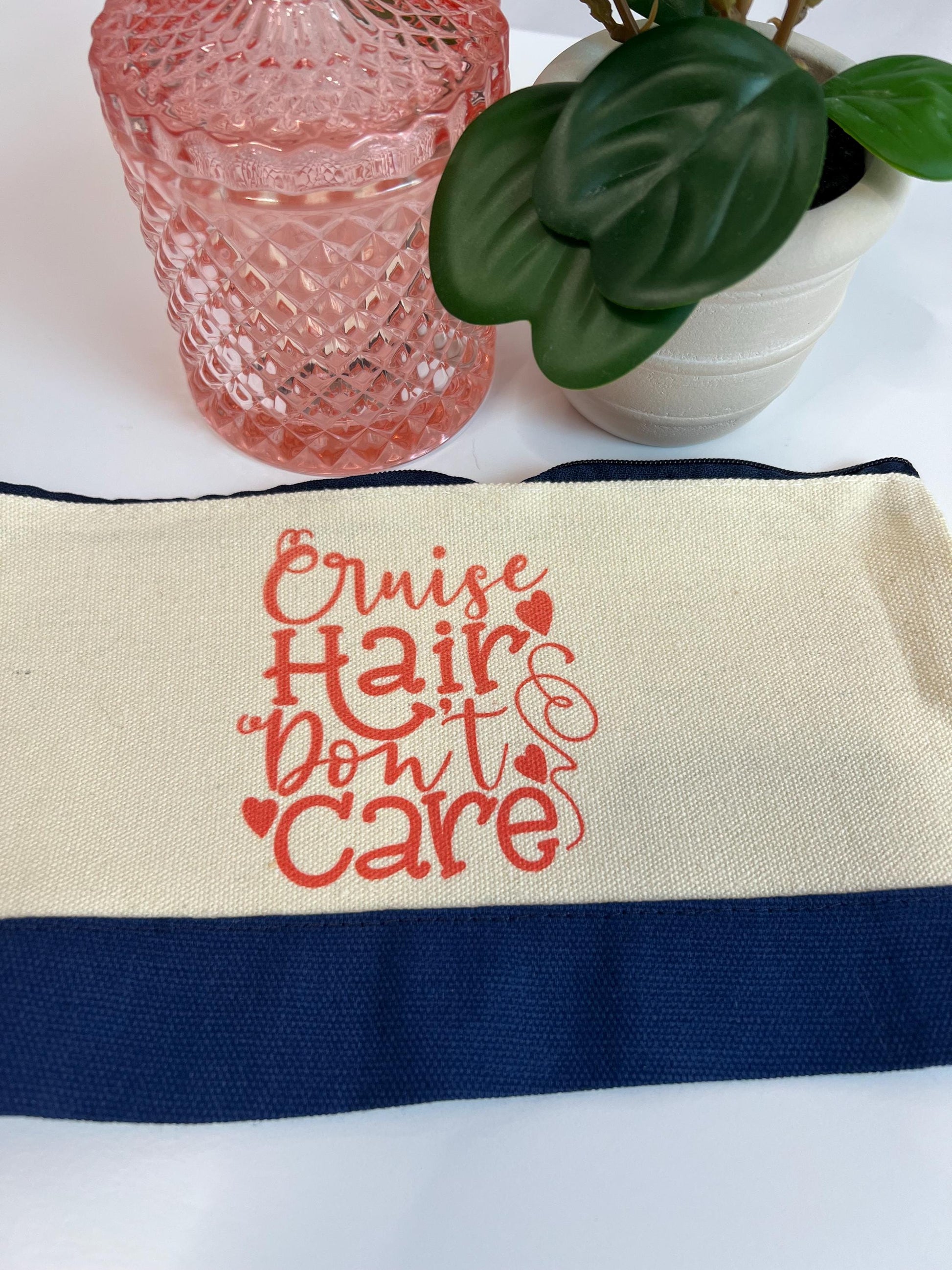 Cruise Essentials Makeup Bag: "Cruise Hair Don't Care" Wristlet