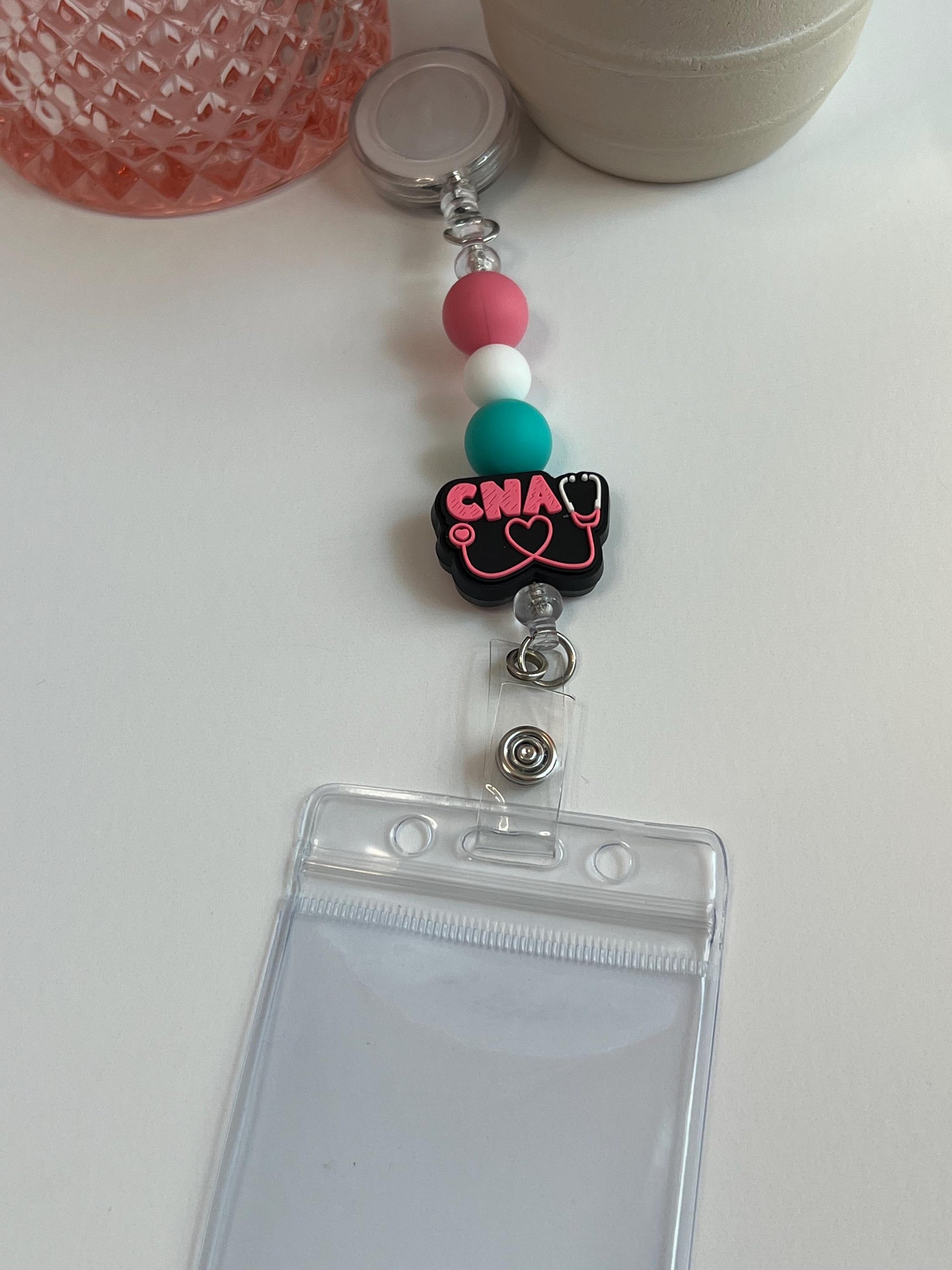 CNA - Badge Reel, Keychain, Tumbler/Bag Charm - Stanley, Bogg, Gift, Medical