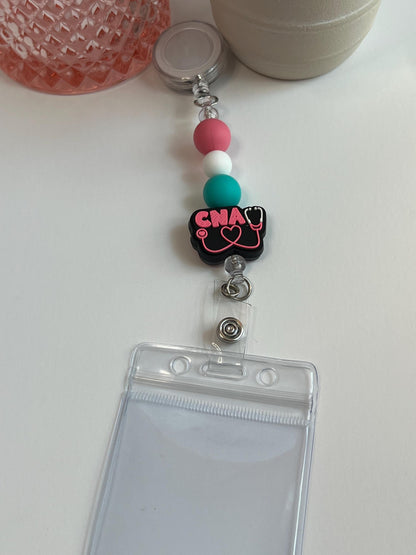 CNA - Badge Reel, Keychain, Tumbler/Bag Charm - Stanley, Bogg, Gift, Medical