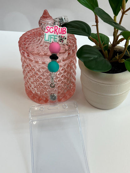 Scrub Life - Badge Holder, Badge Reel, Nurse, PA, CNA, Doctor, Medical
