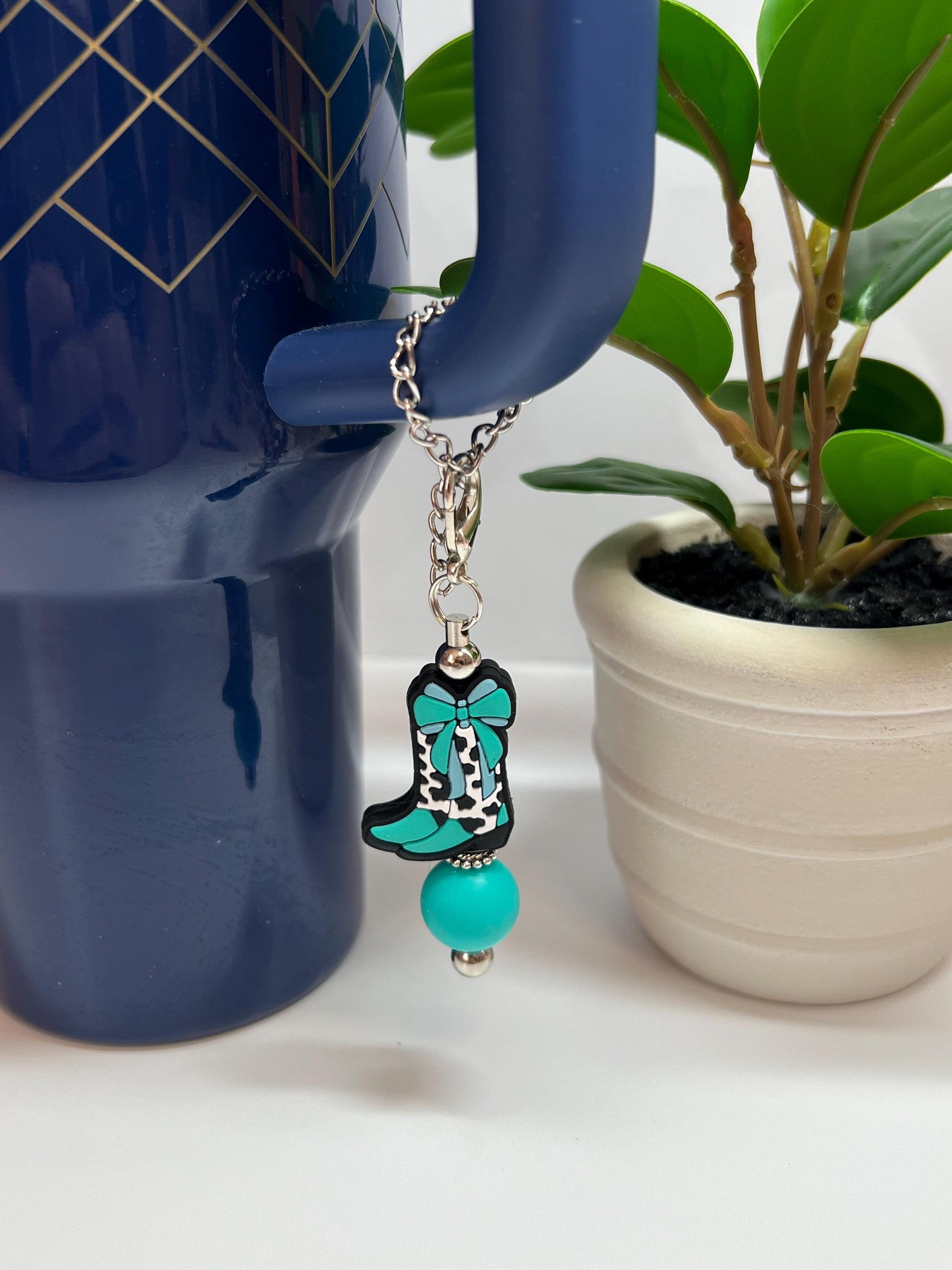 Cowgirl Boot Cup Charm: Tumbler, Bag, Backpack Accessory