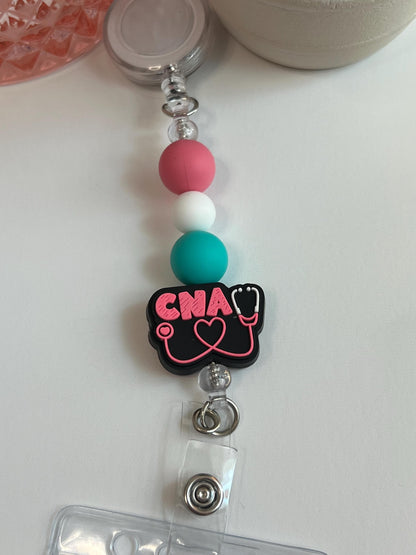 CNA - Badge Reel, Keychain, Tumbler/Bag Charm - Stanley, Bogg, Gift, Medical