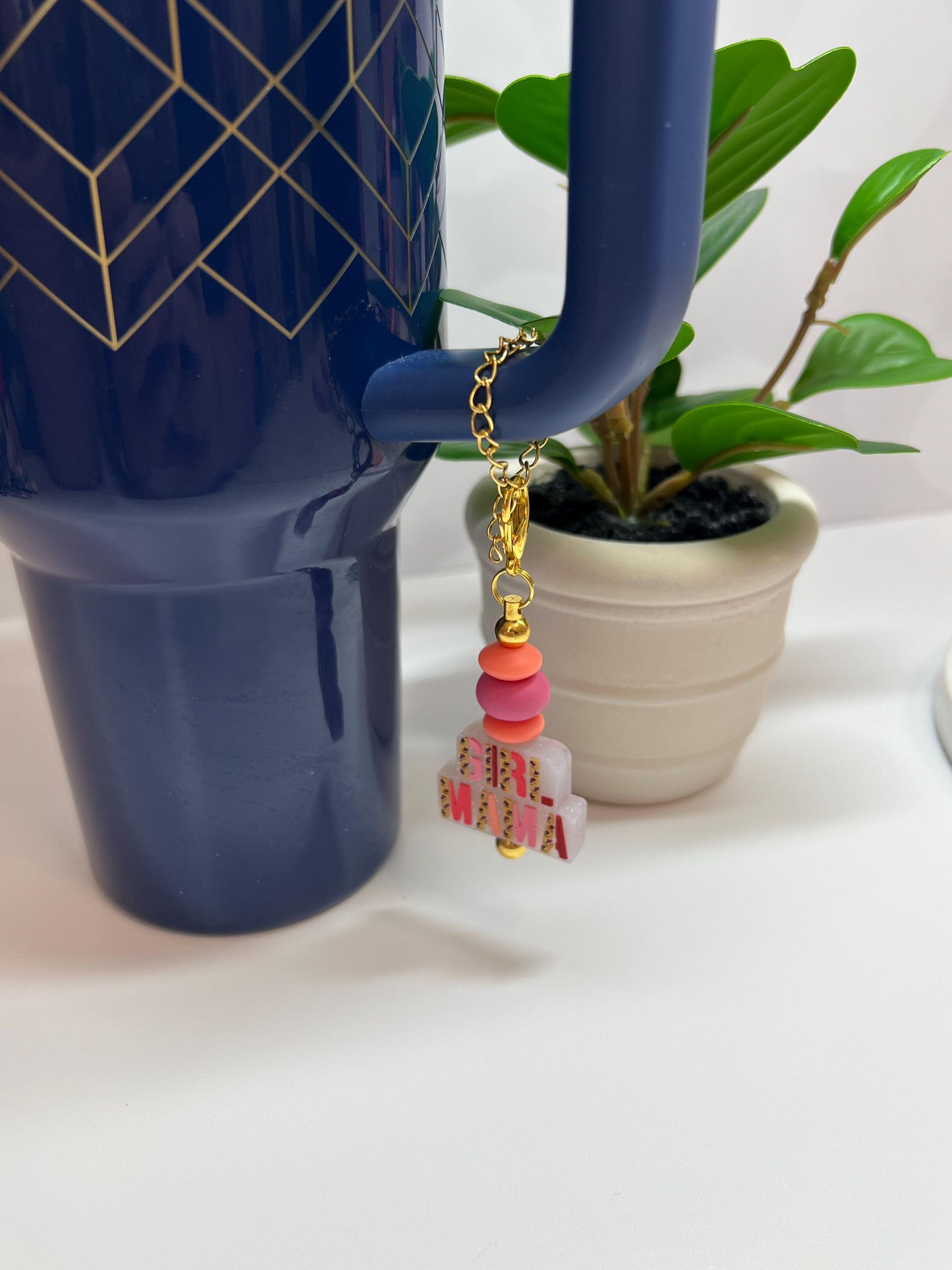 Girl Mama Cup Charm: Stanley/Bogg Bag Accessory