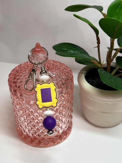 Monica's Door Silicone Bead Keychain: Friends TV Show Bag Charm