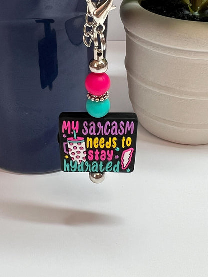 Sarcastic Cup Charm: Stanley/Bogg Bag Accessory
