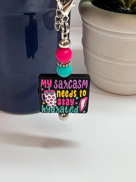 Sarcastic Cup Charm: Stanley/Bogg Bag Accessory
