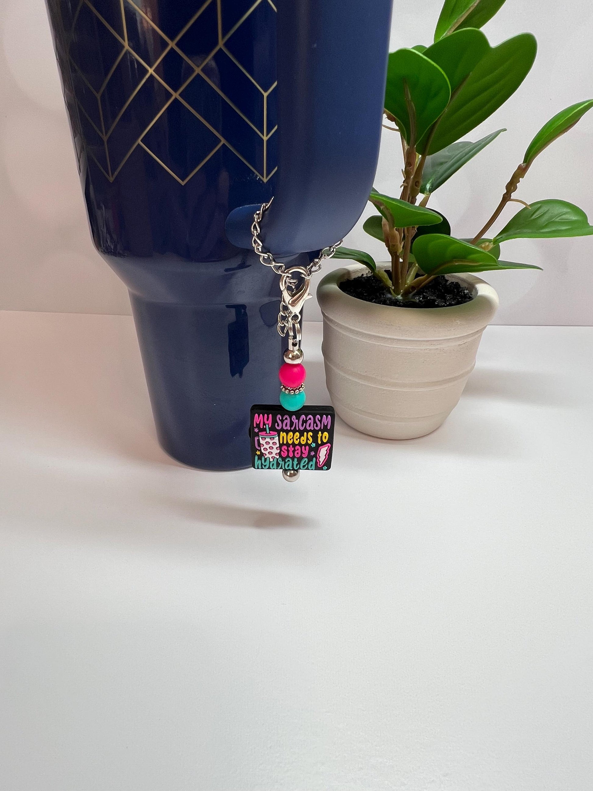 Sarcastic Cup Charm: Stanley/Bogg Bag Accessory