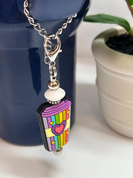 Rainbow Coffee Cup Charm: Stanley/Bogg Bag Accessory