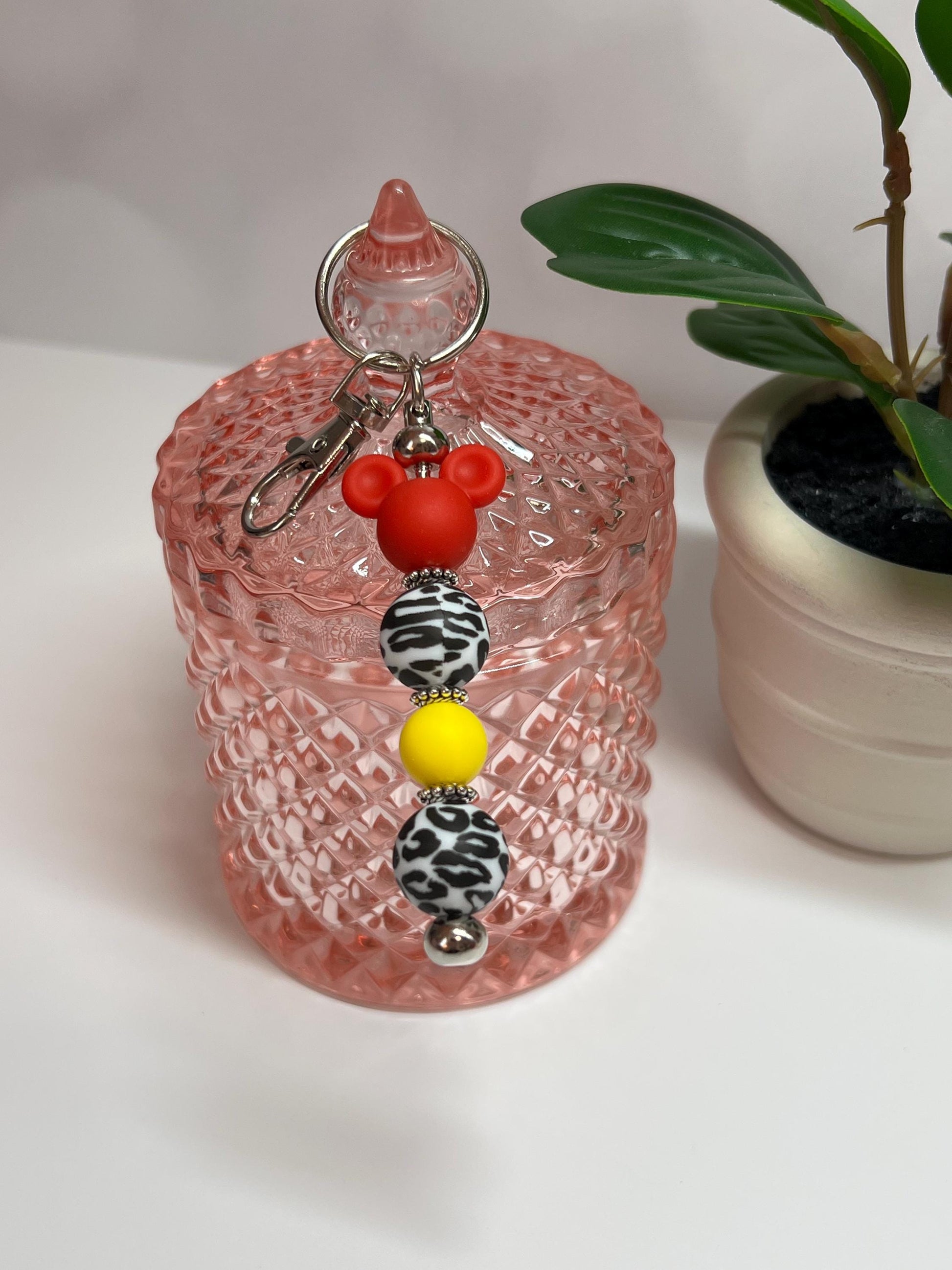 Mickey Silicone Bead Keychain: Bag Charm, Stocking Stuffer