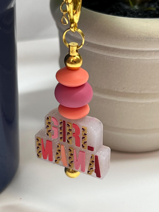 Girl Mama Cup Charm: Stanley/Bogg Bag Accessory