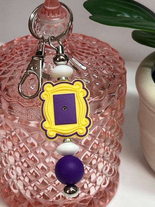Monica's Door Silicone Bead Keychain: Friends TV Show Bag Charm