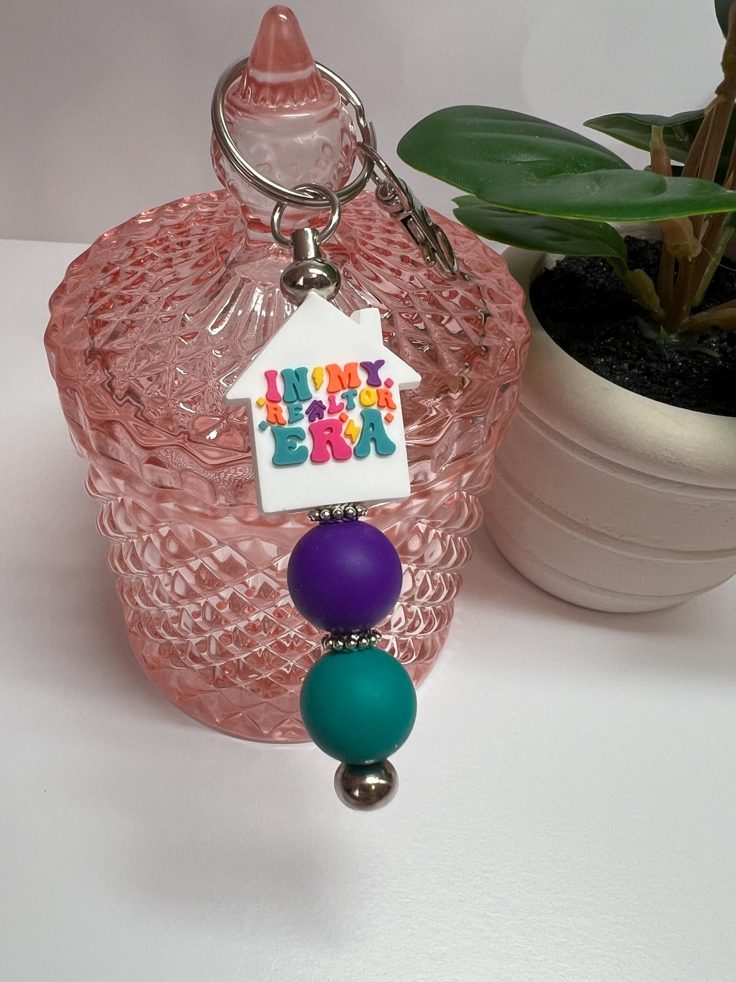 In My Realtor Era Silicone Bead Keychain | Bag Charm | Gift for Her | Small Gift | Stocking Stuffer